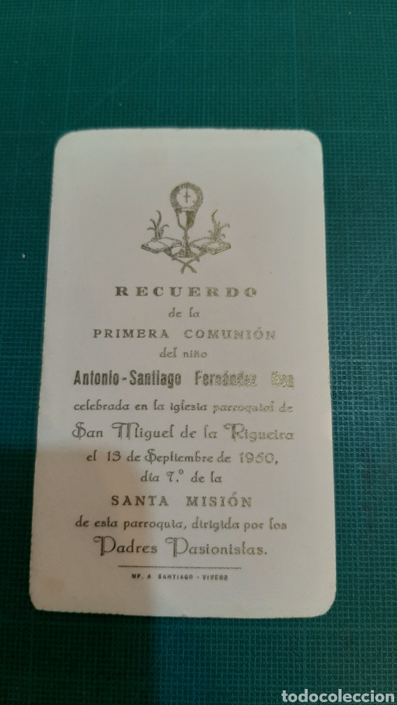 Otros Art&iacute;culos de Coleccionismo en Papel: RECUERDO COMUNI&Oacute;N LUGO 1950 VIVERO SAN MIGUEL RIGUEURA