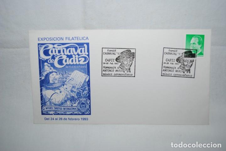 Otros Art&iacute;culos de Coleccionismo en Papel: CARNAVAL DE CADIZ , SOBRE DEL 1 &ordm; DIA .