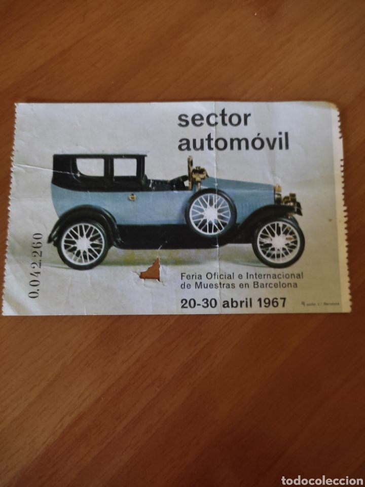 Otros art&iacute;culos de coleccionismo en papel: Entrada feria oficial e internacional de muestras en Barcelona sector autom&oacute;vil coche