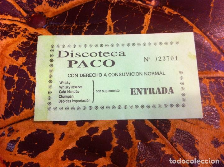 Collectionnisme Papier divers: ENTRADA (DISCOTECA PACO) JUBIA - FERROL