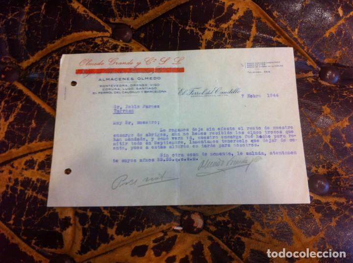 Collectionnisme Papier divers: ALMACENES OLMEDO. 1944. FERROL. MEDIDAS: 21 X 14CM