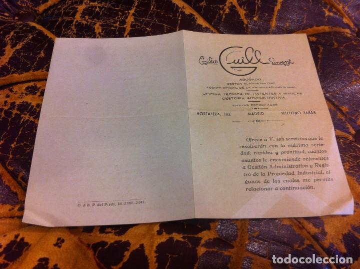 Paper Collecting Others: EMILIO SIRVENT. ABOGADO. MADRID. HOJA DE SERVICIOS. MEDIDAS ABIERTO: 20 X 15CM