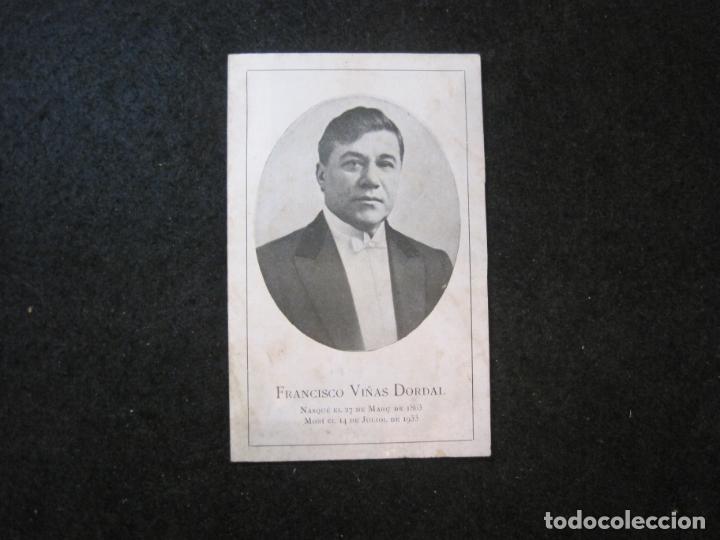 Otros art&iacute;culos de coleccionismo en papel: FRANCISCO VI&Ntilde;AS DORDAL-NASQUE 27 MAR&Ccedil; 1863-MORI EL 14 JULIOL 1933-VER FOTOS-(81.909)