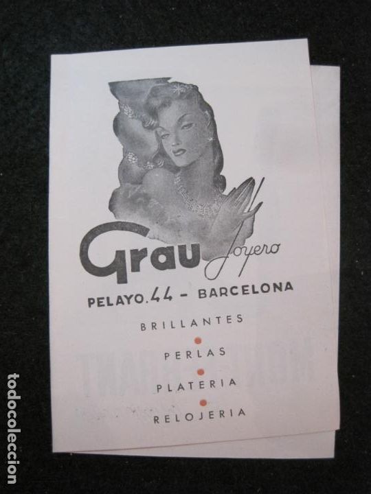 Otros Art&iacute;culos de Coleccionismo en Papel: BARCELONA-GRAU JOYERO-PUBLICIDAD-VER FOTOS-(81.925)