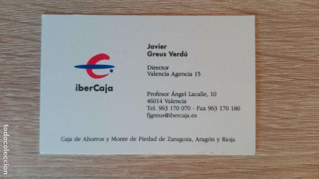 Collectionnisme Papier divers: TARJETA DE VISITA DE IBERCAJA-DIRECTOR-A&Ntilde;O 2011.