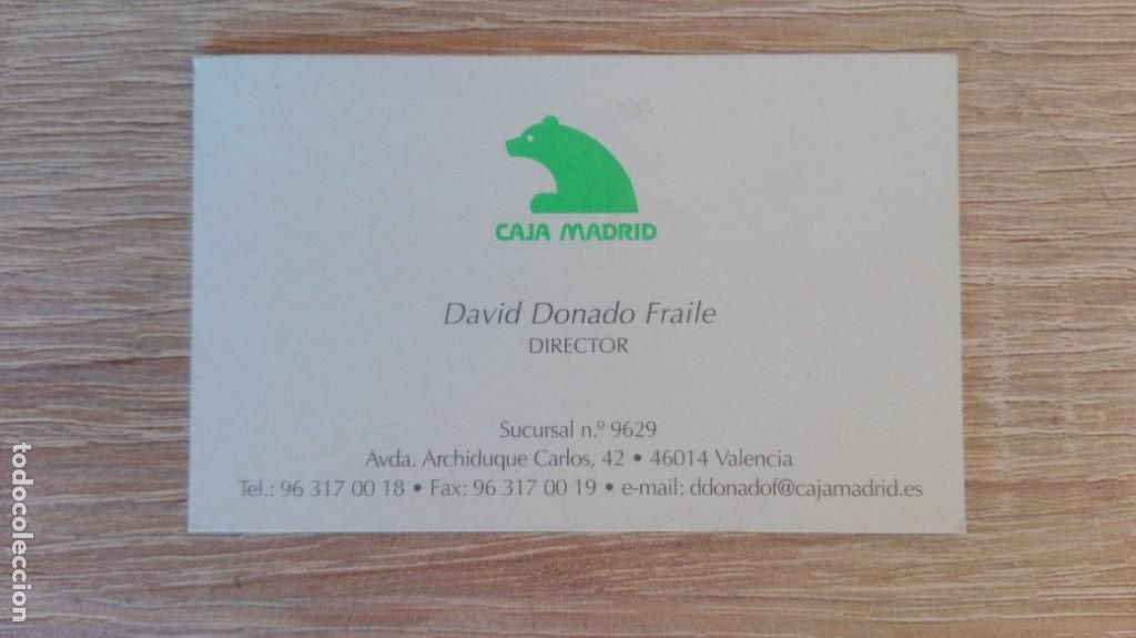 Sammelleidenschaft Andere Papierartikel: TARJETA DE VISITA DE CAJA MADRID ( CAJAMADRID )-DIRECTOR-A&Ntilde;O 2011.