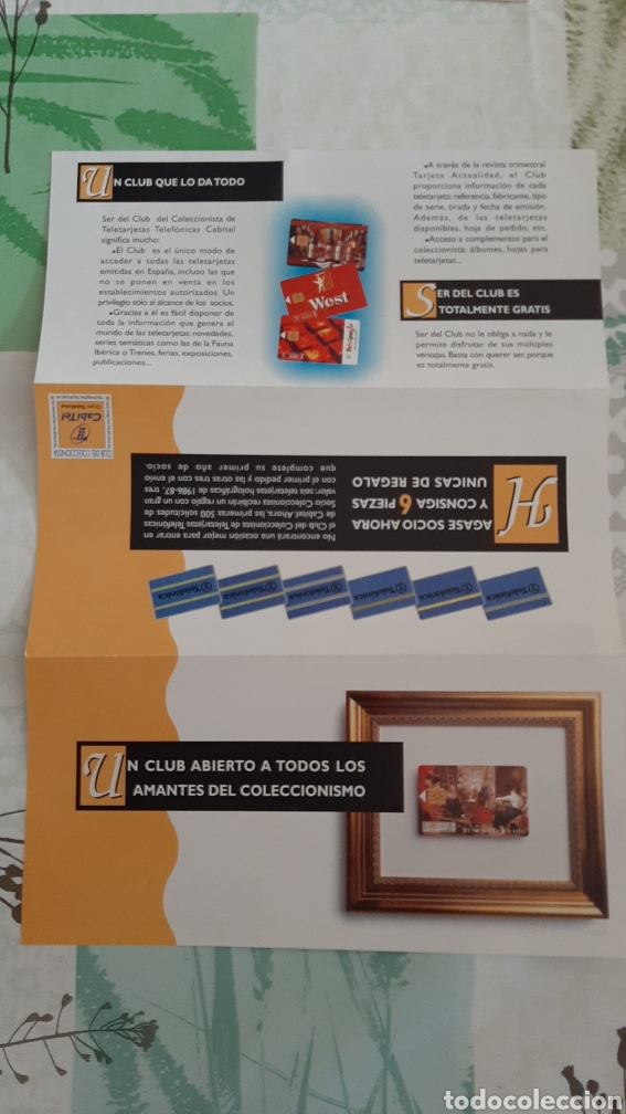 Sammelleidenschaft Andere Papierartikel: TARJETAS TELEF&Oacute;NICAS CLUB CABITEL INFORMACI&Oacute;N