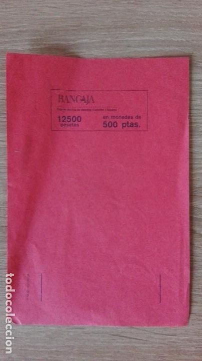 Sammelleidenschaft Andere Papierartikel: PAPEL DE BANCAJA PARA ENVOLVER 25 MONEDAS DE 500 PESETAS,A&Ntilde;OS 90.