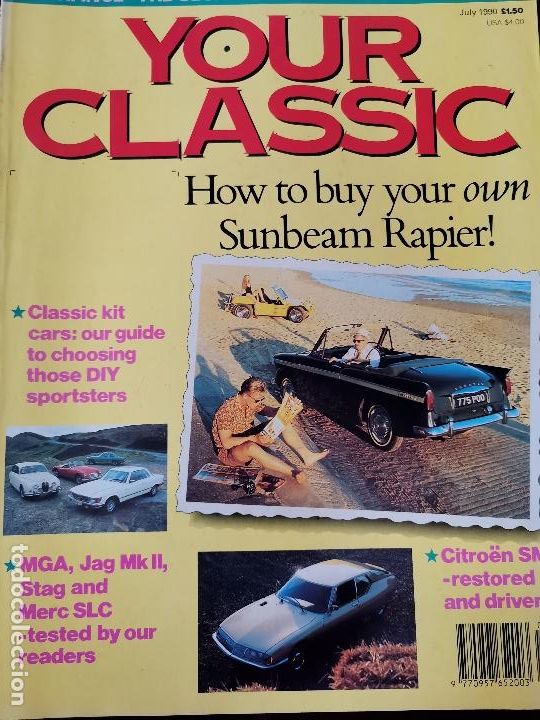 Otros Art&iacute;culos de Coleccionismo en Papel: 1990 REVISTA YOUR CLASSIC - CITROEN SM - SUNBEAM RAPIER - MERCEDES SLC - MGA - STAG