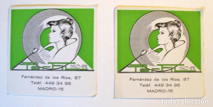 Otros art&iacute;culos de coleccionismo en papel: 2 ANTIGUO POSAVASOS-PERFIL DISCO BAR- madrid