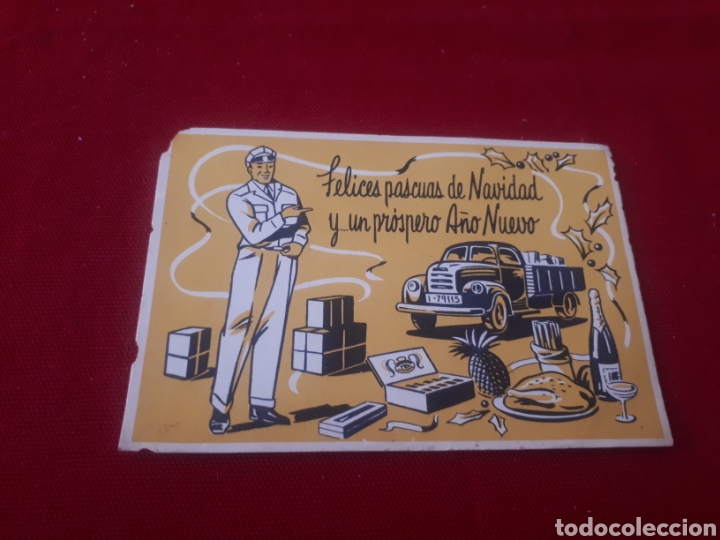 Otros art&iacute;culos de coleccionismo en papel: Antigua felicitaci&oacute;n navide&ntilde;a EMPLEADOS PEREZ AGULLO Y CIA ELCHE