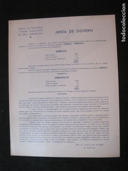 Otros art&iacute;culos de coleccionismo en papel: CAIXA DE PENSIONS I RETIRS EMPLEATS DE GAS I ELECTRICITAT-VER FOTOS-(V-22.842)