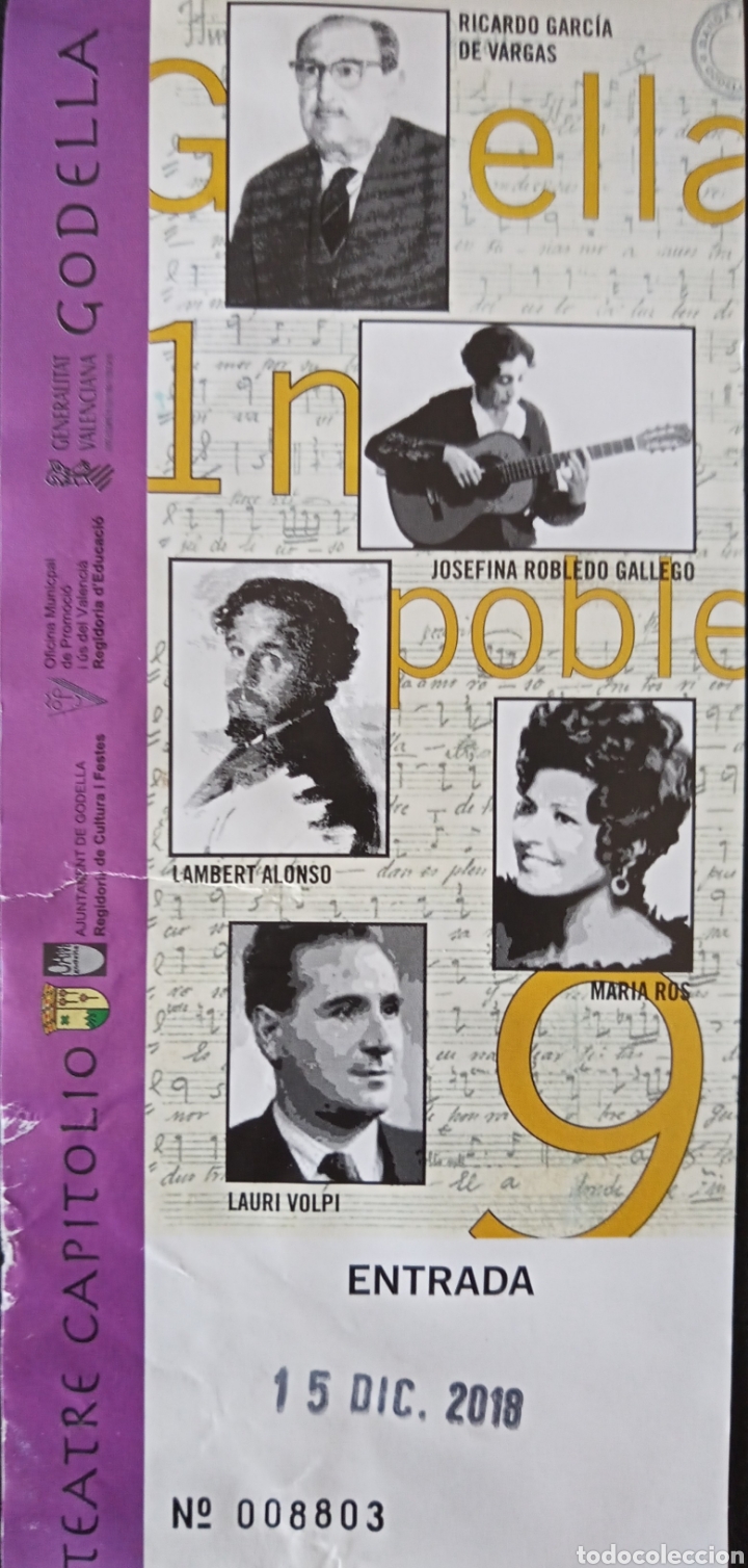 Sammelleidenschaft Andere Papierartikel: ENTRADA TEATRO CAPITOLIO. GODELLA