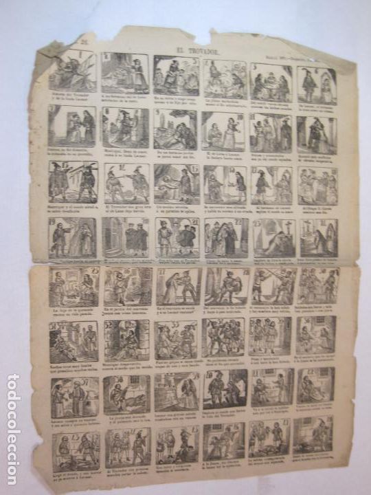 Otros art&iacute;culos de coleccionismo en papel: EL TROVADOR-A&Ntilde;O 1876-AUCA MUY ANTIGUA-VER FOTOS-(V-22.589)