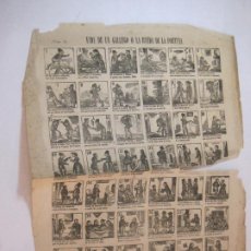 Otros Artículos de Coleccionismo en Papel: VIDA DE UN GALLEGO O LA RUEDA DE LA FORTUNA-AÑO 1875-AUCA MUY ANTIGUA-VER FOTOS-(V-22.595)