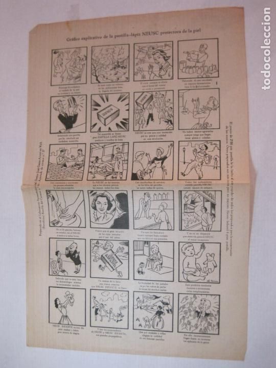 Otros art&iacute;culos de coleccionismo en papel: PUBLICIDAD PASTILLA LAPIZ NEUSC-AUCA ANTIGUA-VER FOTOS-(V-22.609)