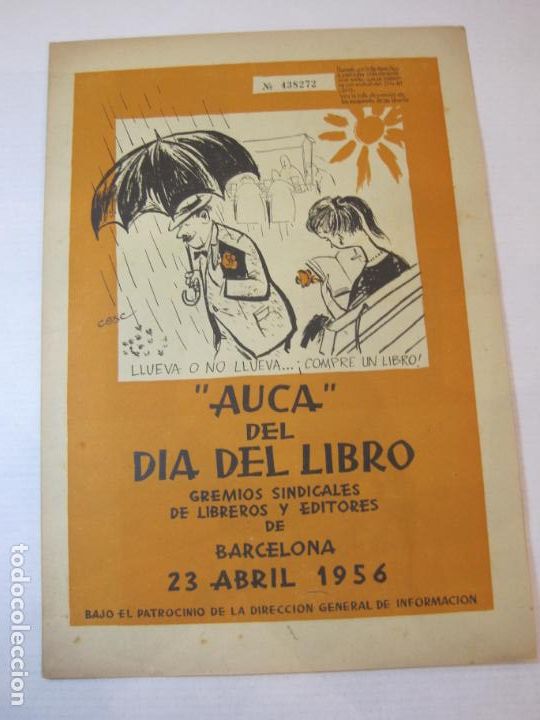 Otros art&iacute;culos de coleccionismo en papel: AUCA DEL DIA DEL LIBRO-A&Ntilde;O 1956-DIBUJO CESC-AUCA ANTIGUA-VER FOTOS-(V-22.615)