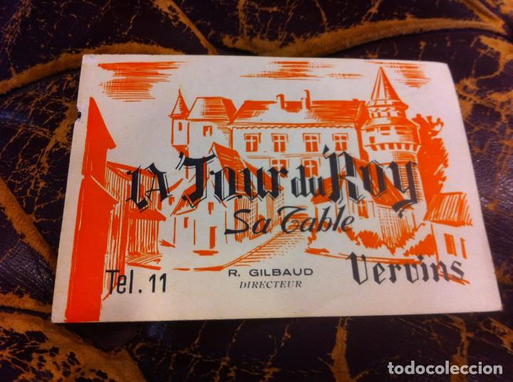 Paper Collecting Others: TARJETA. LA TOUR DU ROY. SA TABLE. R. GILBAUD, DIRECTEUR. VERVINS. 13,5 X 9,5CM