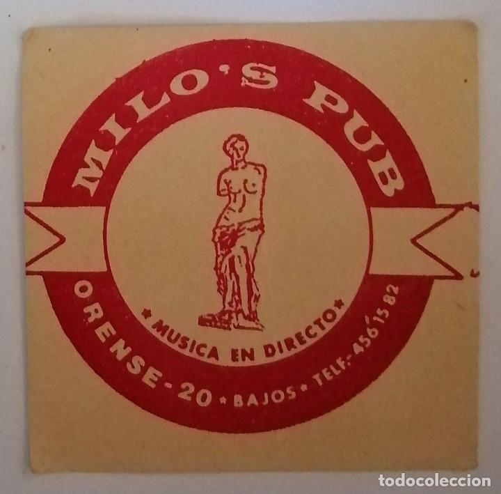 Otros Art&iacute;culos de Coleccionismo en Papel: POSAVASOS Milo&acute;s Pub-CALLE .ORENSE 20 -MADRID