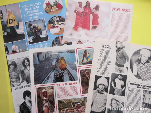 Otros Art&iacute;culos de Coleccionismo en Papel: 5 HOJAS MODA A&Ntilde;O 1974 MODELO MANIQUIES MISS MISSES VINTAGE SASTRE MODISTA