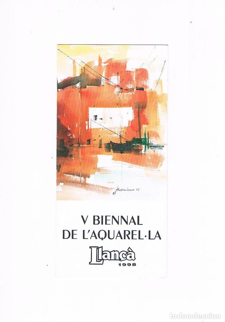 Outros artigos de papel: Folleto exposicion pintura V Biennal de l aquarel la llan&ccedil;a 1998 **
