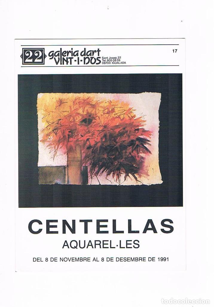Outros artigos de papel: Folleto exposicion pintura Centellas aquarel les galeria dart vint i dos Igualada diciembre 1991 **