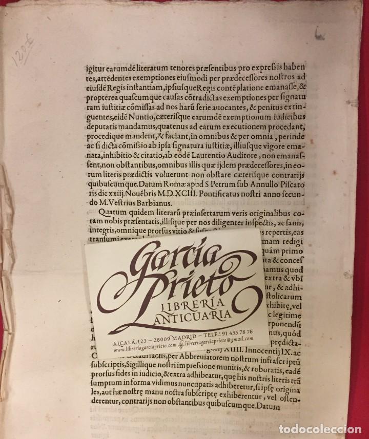 Otros Art&iacute;culos de Coleccionismo en Papel: SIXTUS V-SIXTO- FELIPE II. S. LORENZO DEL ESCORIAL, ORDEN DE S. GERONIMO, HIERONYMI TOLETANE 1593