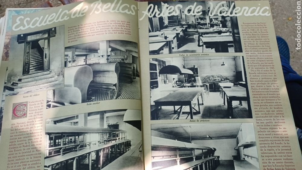 Outros artigos de papel: ESCUELA DE BELLAS ARTES DE VALENCIA. A&Ntilde;OS 40 .6 FOTOS. 2 P&Aacute;GINAS