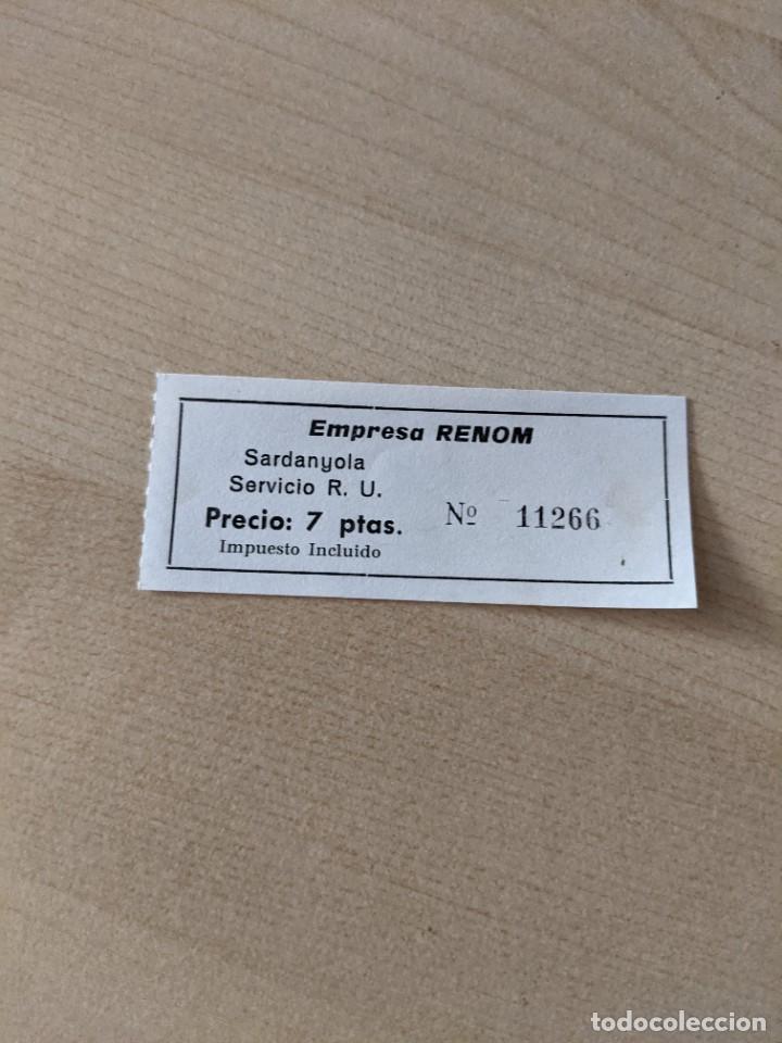 Collectionnisme Papier divers: ANTIGUO BILLETE AUTOB&Uacute;S EMPRESA RENOM N&ordm; 11266