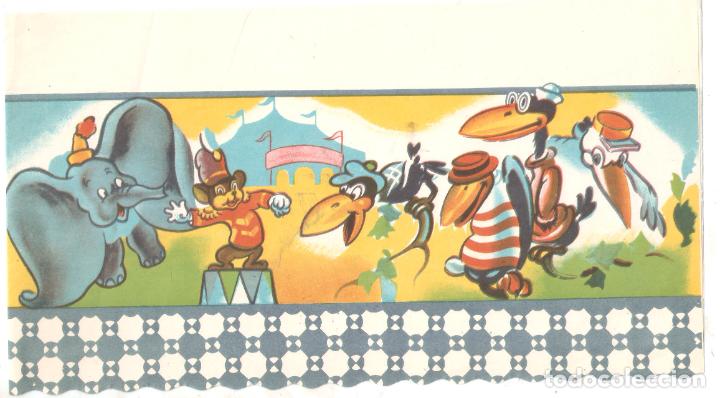 Otros Art&iacute;culos de Coleccionismo en Papel: 2 tiras de papel para estantes. Dumbo, Disney. Antiguas.15,5 x 56 cms. cms. Vell i Bell