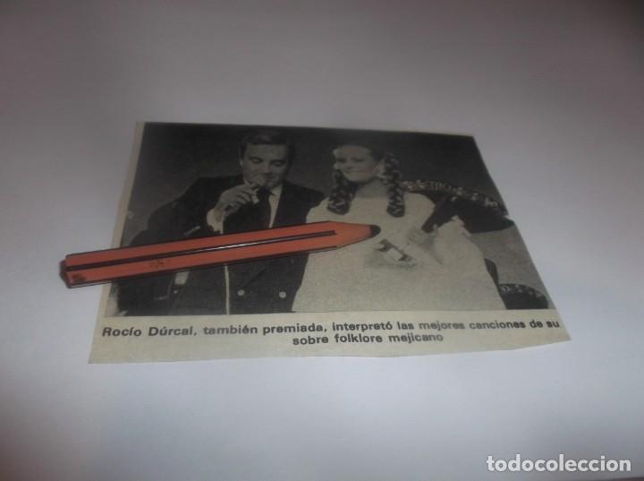 Otros Art&iacute;culos de Coleccionismo en Papel: RECORTE A&Ntilde;O 1978 - CANTANTE ROC&Iacute;O D&Uacute;RCAL , ACTUACI&Oacute;N Y PREMIO RADIO JUVENTUD