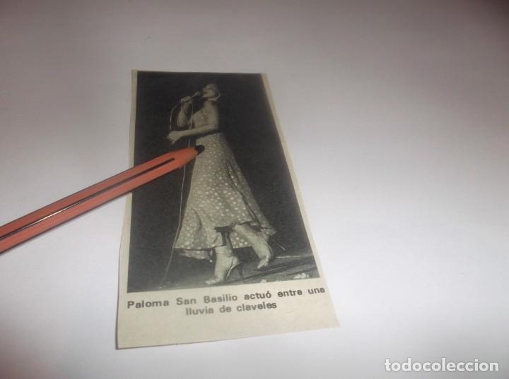 Otros Art&iacute;culos de Coleccionismo en Papel: RECORTE A&Ntilde;O 1978 - CANTANTE PALOMA SAN BASILIO, ACTUACI&Oacute;N Y PREMIO RADIO JUVENTUD