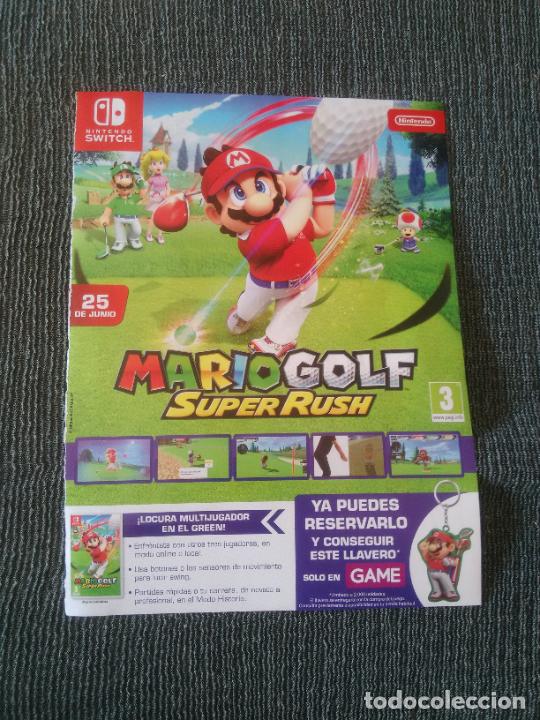 Otros Art&iacute;culos de Coleccionismo en Papel: HOJA PUBLICIDAD NINTENDO SWITCH MARIO GOLF SUPER RUSH + BALON PELON LUIS SUAREZ JOAQUIN SAUL MODRIC