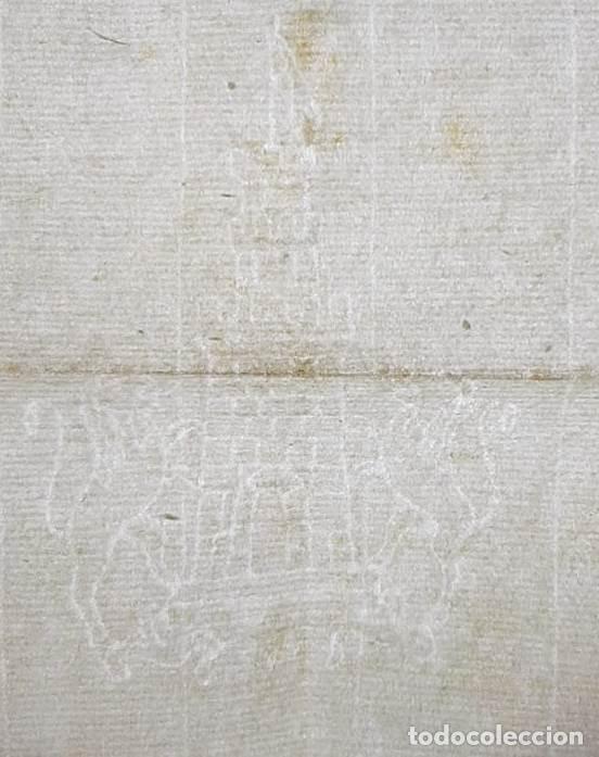 Otros Art&iacute;culos de Coleccionismo en Papel: HOJA 300 x 210 mm. aprox. en blanco con INTERESANTE MARCA DE AGUA / FILIGRANA dos leones y castillo