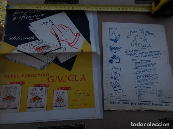 Paper Collecting Others: LOTE DE TARIFA DE PRECIOS DE PAPEL PERGAMINO GACELA