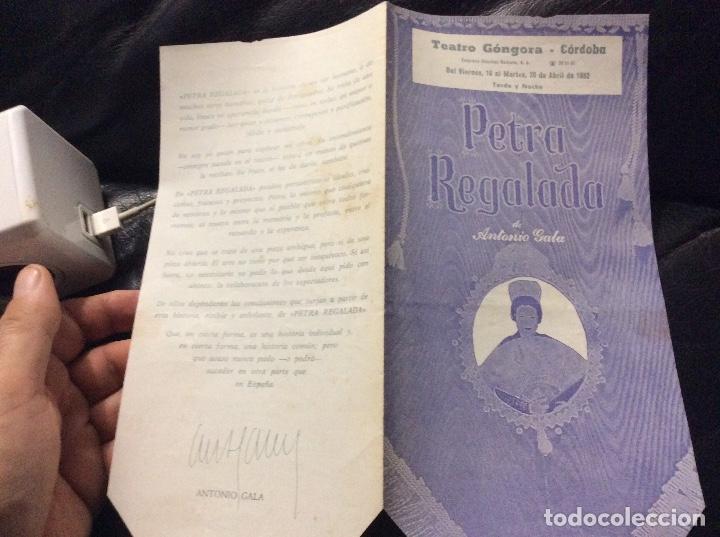 Otros Art&iacute;culos de Coleccionismo en Papel: Programa teatro cordoba Petra regalada Antonio gala.jaime blanch Guti&eacute;rrez caba aurora redondo