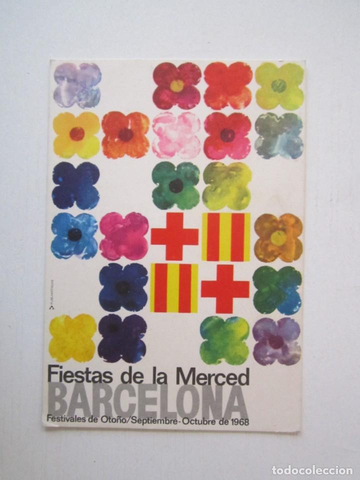 Otros art&iacute;culos de coleccionismo en papel: POSTAL DE LA FIESTA DE LA MERCED DE BARCELONA 1968