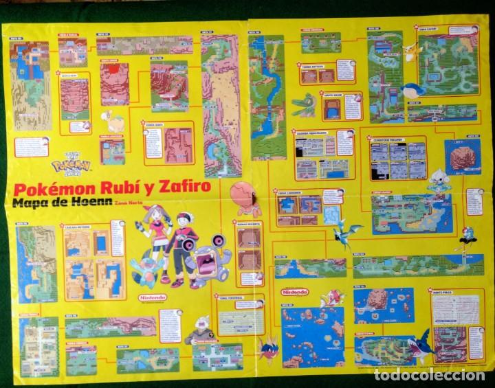 Otros Art&iacute;culos de Coleccionismo en Papel: LAMINA POSTER CUADRUPLE POKEMON RUBI Y ZAFIRO - MAPA DE HOENN - REVISTA NINTENDO DEL A&ntilde;O 2003