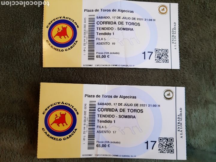 Otros art&iacute;culos de coleccionismo en papel: ENTRADAS TOROS - Foto 1
