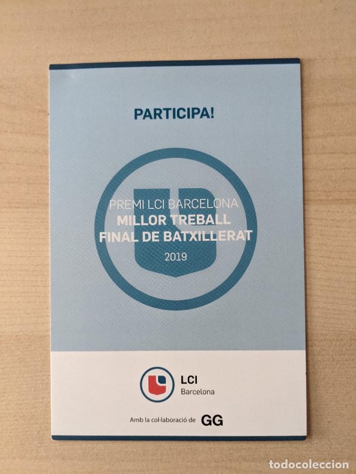 Collectionnisme Papier divers: TARJETA &rdquo;PREMII LCI BARCELONA: MILLOR TREBALL FINAL DE BATXILLERAT&rdquo;