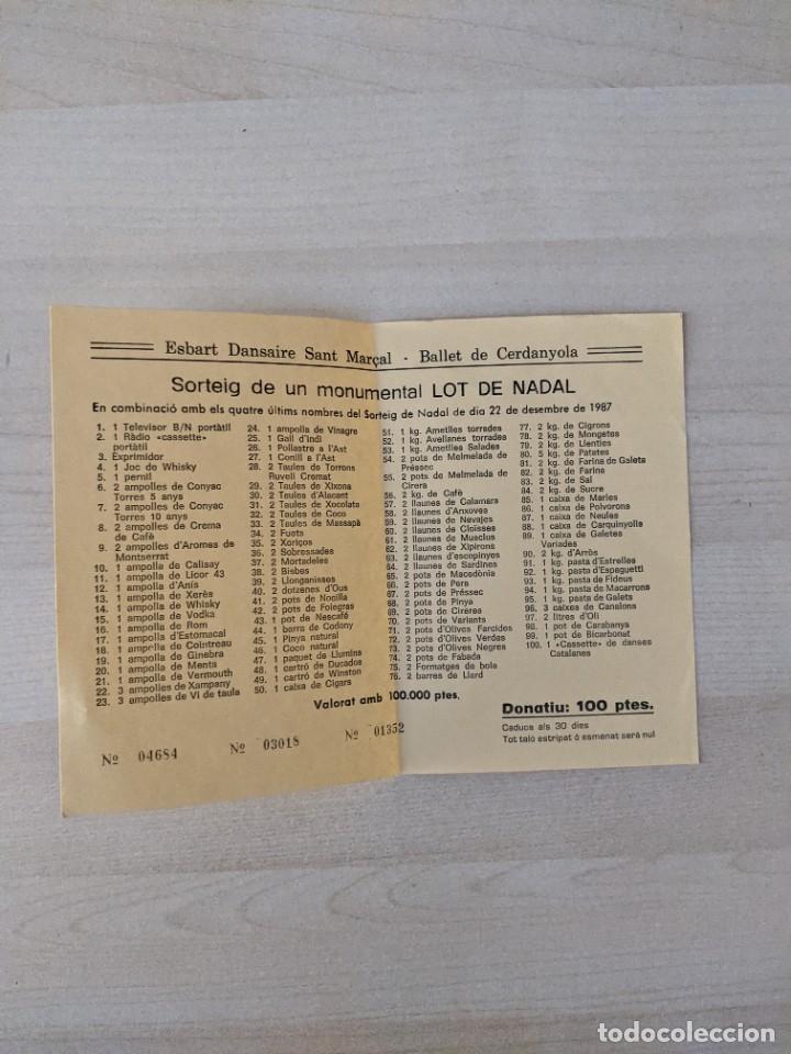 Collectionnisme Papier divers: PAPELETA &rdquo;ESBART DANSAIRE: SORTEIG DE UN MONUMENTAL LOT DE NADAL&rdquo;