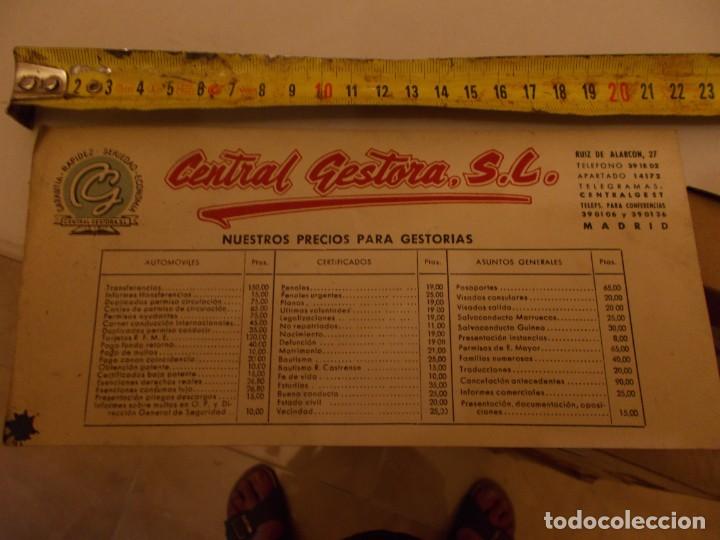 Outros artigos de papel: ANTIGUO DOCUMENTO CENTRAL GESTORIAS,S.L.