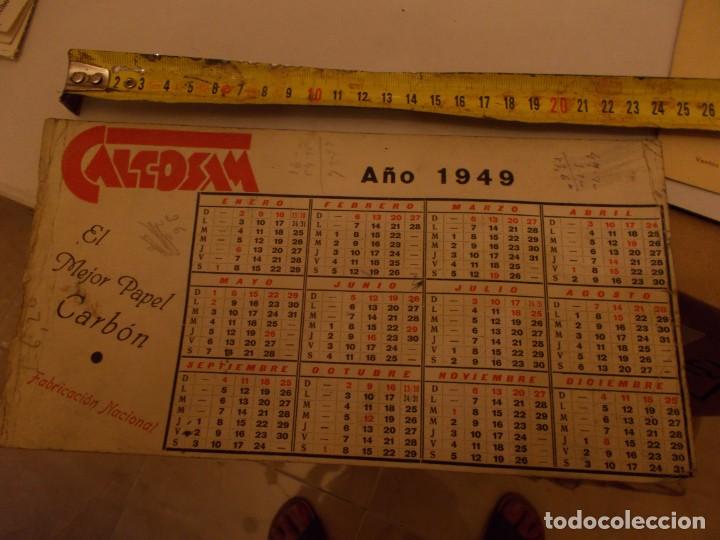 Outros artigos de papel: ANTIGUO CALENDARIO DE PAPEL DE CARBON 1949