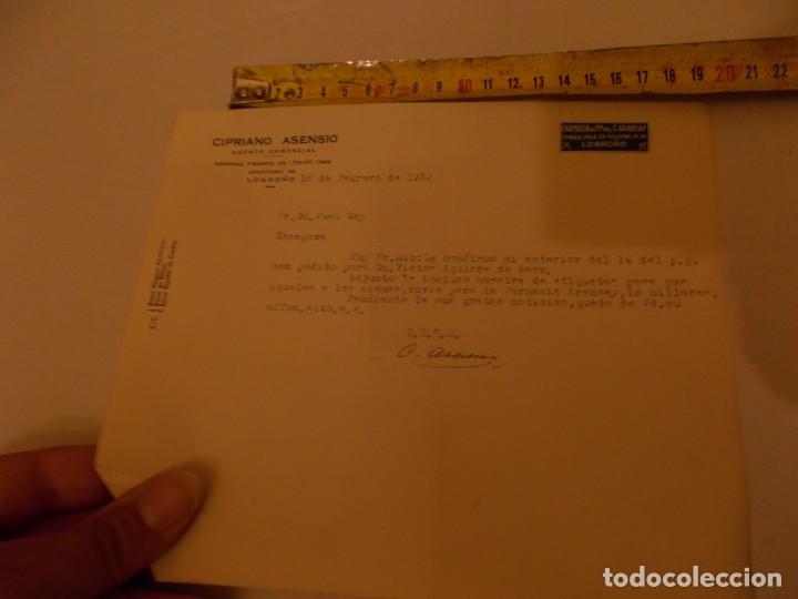 Paper Collecting Others: ANTIGUO PAPEL DE CIPRIANO ASENCIO 1952 CON ETIQUETA