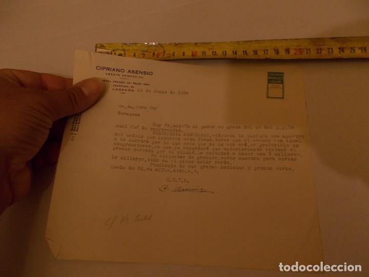 Paper Collecting Others: ANTIGUO PAPEL DE CIPRIANO ASENCIO 1958 CON ETIQUETA