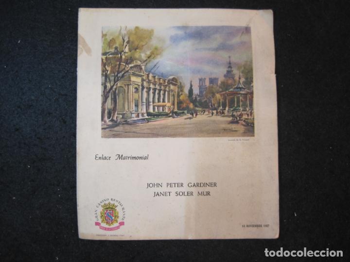 Paper Collecting Others: BARCELONA-GRAN CASINO RESTAURANTE-ENLACE MATRIMONIAL-MENU ANTIGUO FIRMADO-VER FOTOS-(K-3858)