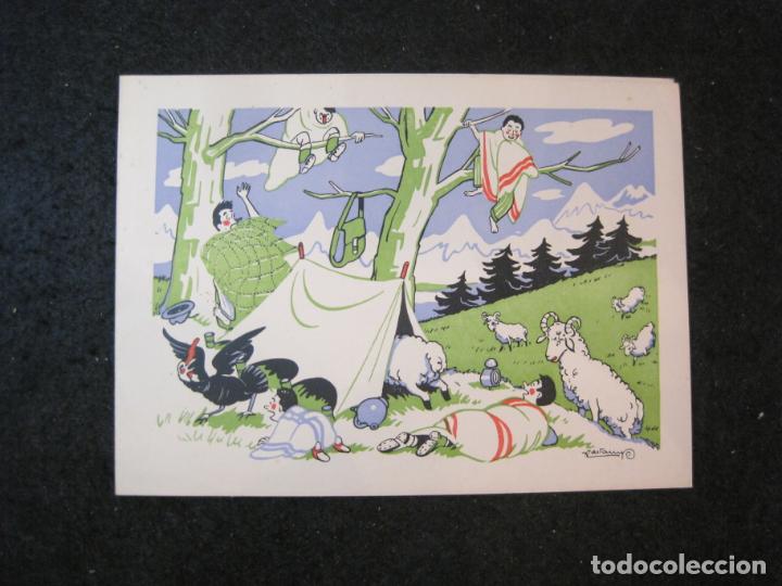 Paper Collecting Others: BARCELONA-CASA TORELLO-DIBUJO CASTANY-FELICITACION A&Ntilde;O 1953-VER FOTOS-(K-3868)