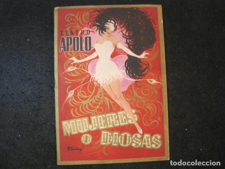 Paper Collecting Others: TEATRO APOLO-MUJERES O DIOSAS-PROGRAMA ANTIGUO-DIBUJO FARI&Ntilde;AS-VER FOTOS-(K-3870)