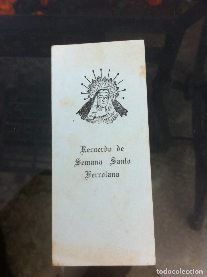 Outros artigos de papel: ESTAMPITA. RECUERDO DE SEMANA SANTA FERROLANA. FERROL. 1976
