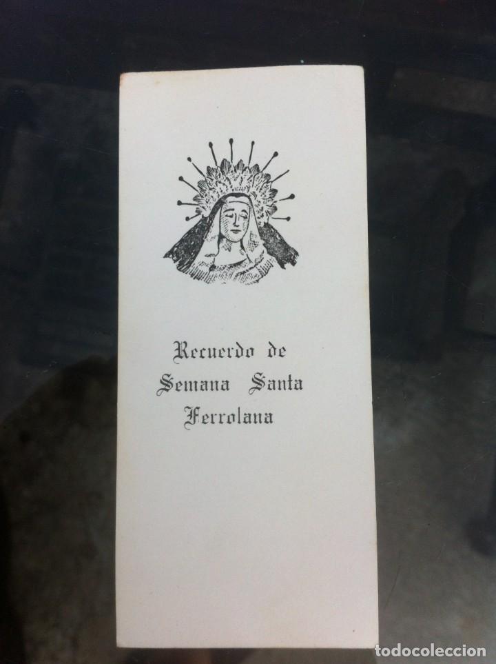 Outros artigos de papel: ESTAMPITA. RECUERDO DE SEMANA SANTA FERROLANA. FERROL. 1976